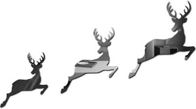 Sehaz Artworks  Decals Sticker(Pack of 3, Silver