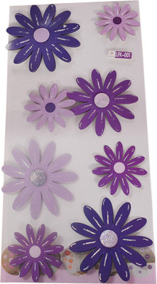 

Saamarth Impex  3D Sticker(Pack of 8, Multi purple