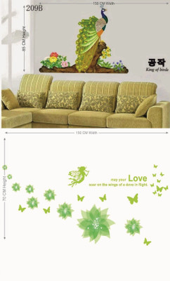 

SYGA  Pvc Vinyl Sticker(Pack of 2, Green