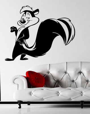

Veldeco cartoon [H43xW55]cm  cut work vinyl self adhesive walldecal Sticker(Pack of 1, Black