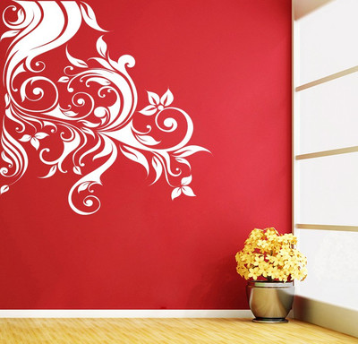 Creatick Studio 101.6 cm Sided Swirl Design Wall Decal Self Adhesive Sticker(Pack of 1)