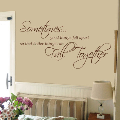 Creatick Studio 91.44 cm Sometimes Good Things Fall Together Wall Decal Self Adhesive Sticker(Pack of 1)