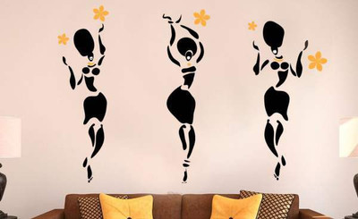 

Hoopoe Decor  African dance pose Sticker(Pack of 1, Black