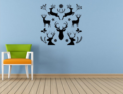 

Wall Guru  Self Adhesive Wall Decal Sticker(Pack of 1, Black