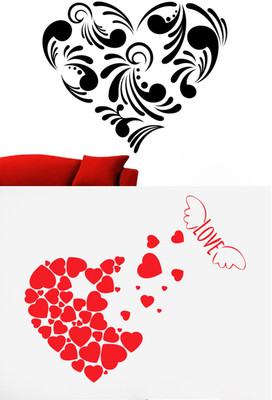 

Vsquare Studio  Wall Sticker Sticker(Pack of 2, Black;red