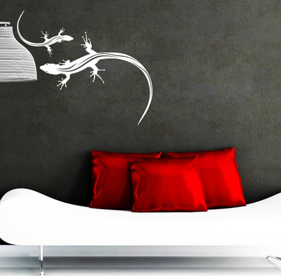 Creatick Studio 152.4 cm Lizard Twins Wall Decal Self Adhesive Sticker(Pack of 1)