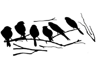 

Grabden Medium 6 Birds On A Branch Sticker(Pack of 1)