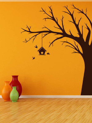 Trends on WALL 69 cm Bird House_1 Self Adhesive Sticker(Pack of 1)