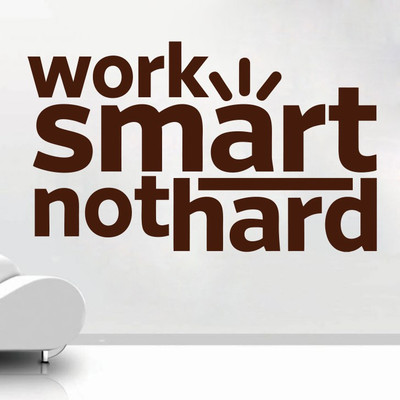 Creatick Studio 121.92 cm Work Smart Not Hard Wall Decal Self Adhesive Sticker(Pack of 1)