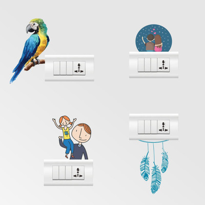 

Rawpockets  PVC Sticker Sticker(Pack of 4, Multicolor