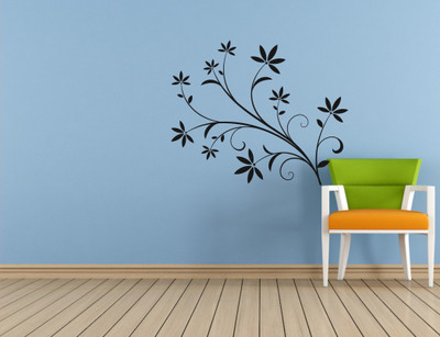 

Wall Guru  Self Adhesive Wall Decal Sticker(Pack of 1, Black