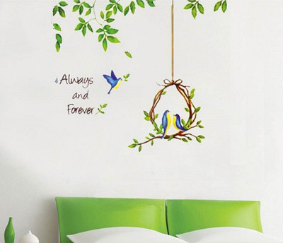 JAAMSO ROYALS 120 cm Birds on the Tree Sticker(Pack of 1)