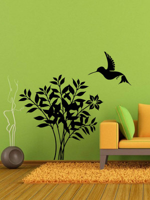 Trends on WALL 60 cm Humming Bird Self Adhesive Sticker(Pack of 1)