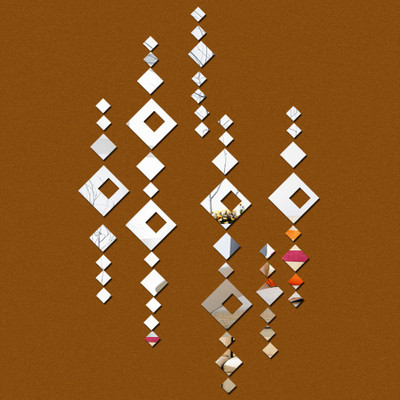 wall1ders 18 Wall1ders 3D Acrylic 50 Mirror Acrylic Self Adhesive Sticker(Pack of 1)