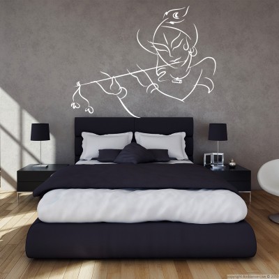 DECOR KAFE 66 cm Decor Kafe Shree Krishna Wall Decal Self Adhesive Sticker(Pack of 1)