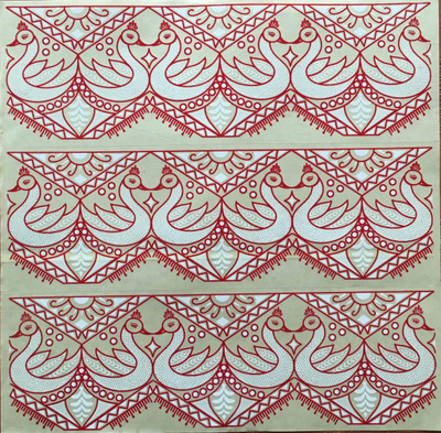 

Suman Creations  Magnetic Rangoli Sticker(Pack of 5, Red