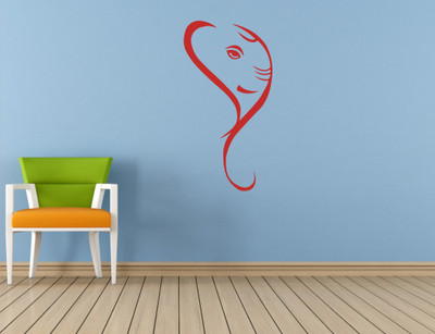 

Wall Guru  Self Adhesive Wall Decal Sticker(Pack of 1, Red