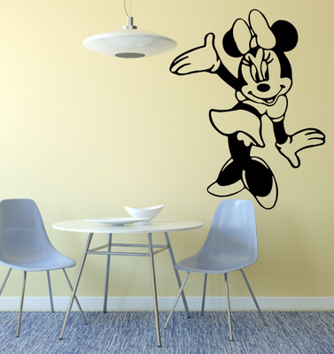 

Veldeco cartoon [H55xW43]cm  cut work vinyl self adhesive walldecal Sticker(Pack of 1, Black
