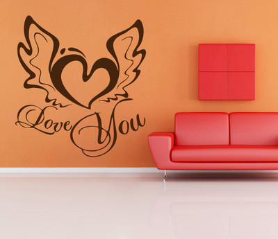 Creatick Studio 139.7 cm Love Abstract Wall Decal Self Adhesive Sticker(Pack of 1)