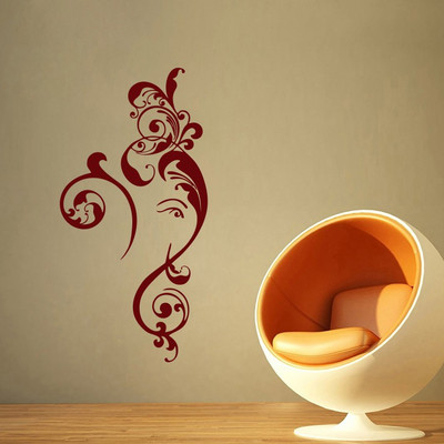 Creatick Studio 45.72 cm Ganesha Abstract Wall Decal Self Adhesive Sticker(Pack of 1)