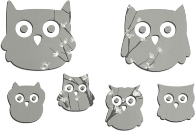

Sehaz Artworks  Decals Sticker(Pack of 6, Silver