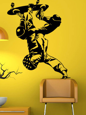 Trends on WALL 76 cm Skater Boy Self Adhesive Sticker(Pack of 1)