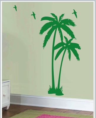 DECOR KAFE 81 cm Gloob Decal Style Coconut Tree Wall Self Adhesive Sticker(Pack of 1)