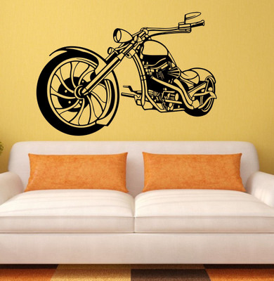 

Veldeco bike [H55xW68]cm  cut work vinyl self adhesive walldecal Sticker(Pack of 1, Black