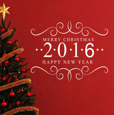Creatick Studio 121.92 cm 2015 HNY Wall Decal Self Adhesive Sticker(Pack of 1)