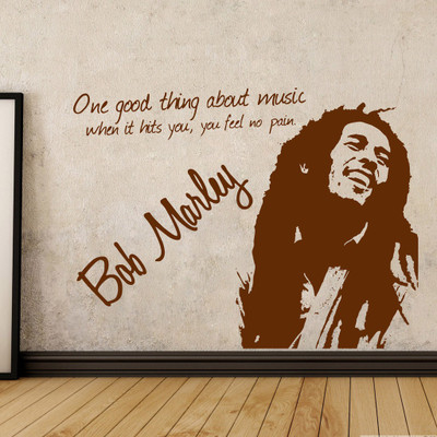 Decor Villa 76 cm Decor villa Bob Marley Wall Decal & Sticker Self Adhesive Sticker(Pack of 1)