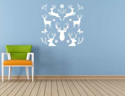 

Wall Guru  Self Adhesive Wall Decal Sticker(Pack of 1, White