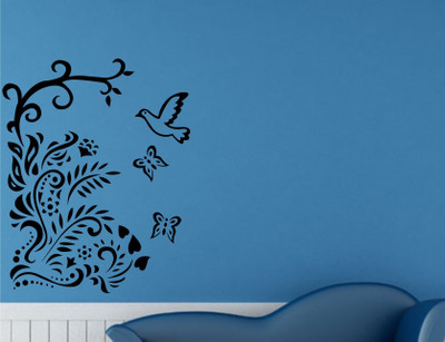 

Wall Guru  Self Adhesive Wall Decal Sticker(Pack of 1, Black
