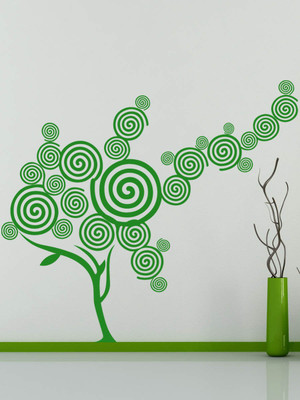 Trends on WALL 66 cm Swirl Tree Self Adhesive Sticker(Pack of 1)