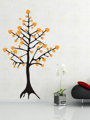 Trends on WALL 96 cm Cute Heart Tree Self Adhesive Sticker(Pack of 1)