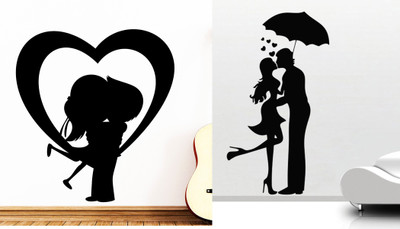 

Vsquare Studio  wall Sticker(Pack of 2, Black