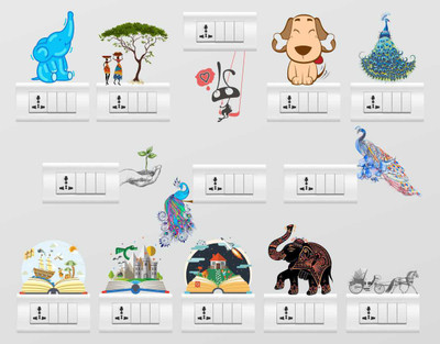 

Rawpockets  PVC Sticker(Pack of 13, Multicolor