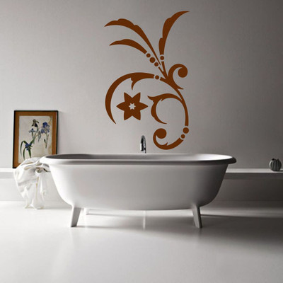 Decor Villa 50.8 cm Decor Villa Star with leef Wall Sticker Small - Size (12 x 20) Inch Sticker(Pack of 1)