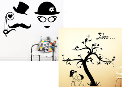 

Vsquare Studio  Wall Sticker Sticker(Pack of 2, Black