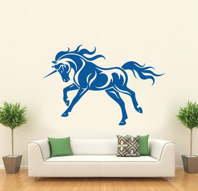 

Hoopoe Decor  The Unicorn Sticker(Pack of 1, Blue