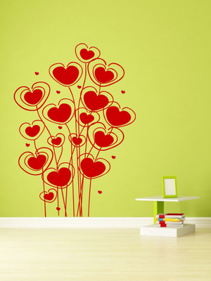 Trends on WALL 74 cm Heart Royal Tree Self Adhesive Sticker(Pack of 1)