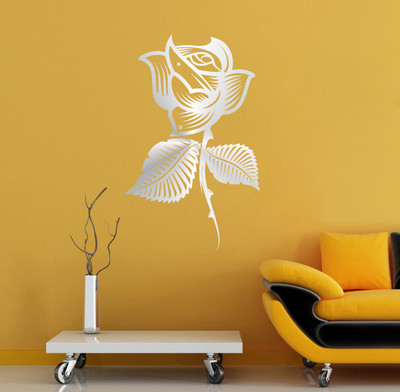 Creatick Studio 73 cm Creatick Studio Rose Flower Decal Self Adhesive Sticker(Pack of 1)
