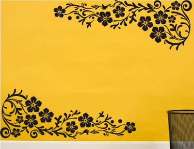 

Wall Guru  Self Adhesive Wall Decal Sticker(Pack of 1, Black