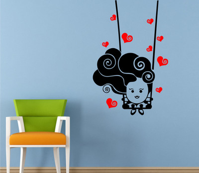 Wall Guru  Wall Decal&Sticker Sticker(Pack of 1, Black