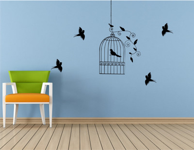

Wall Guru  Self Adhesive Wall Decal Sticker(Pack of 1, Black