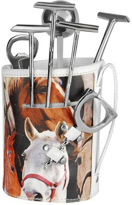 

Cosmosgalaxy Polo Bar Tool Set Steel 7 cm Stirrer(Brown, Silver Pack of 7)