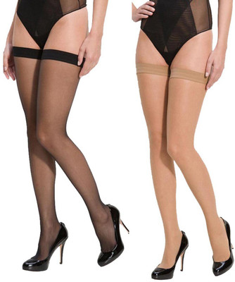 

Legginstore Women's Sheer Stockings, Skin-black
