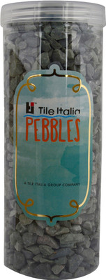 

Tile Italia Pebbles Dark Green Unpolished Chips Polished Angular Limestone Stone(Green 1 kg)