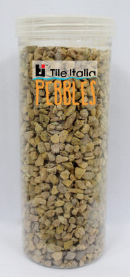 

Tile Italia Pebbles Jaisalmer Unpolished Chips Polished Angular Marble Stone(Yellow 1 kg)