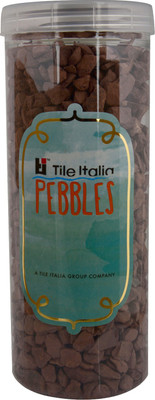 

Tile Italia Pebbles Rust Unpolished Chips Polished Angular Slate Stone(Brown 1 kg)