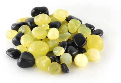 

Chave PBL-LIME-BLK-0.25K Polished Asymmetrical Onyx Pebbles(Yellow, Black 250 g)